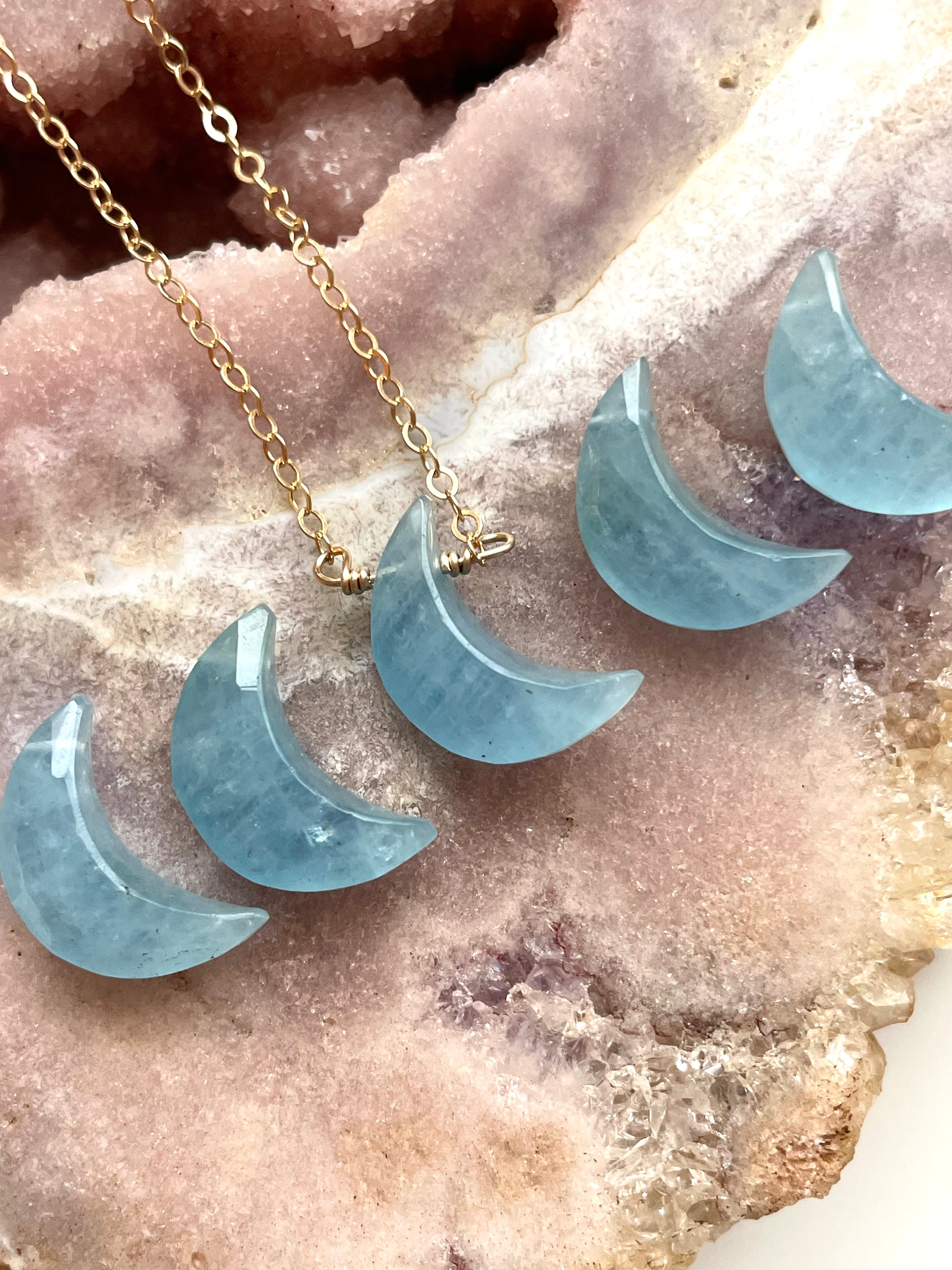 Handmade Aquamarine Pendant Necklace - Sterling Silver or Gold Fill Options - Perfect for Birthdays, Anniversaries & Special Occasions