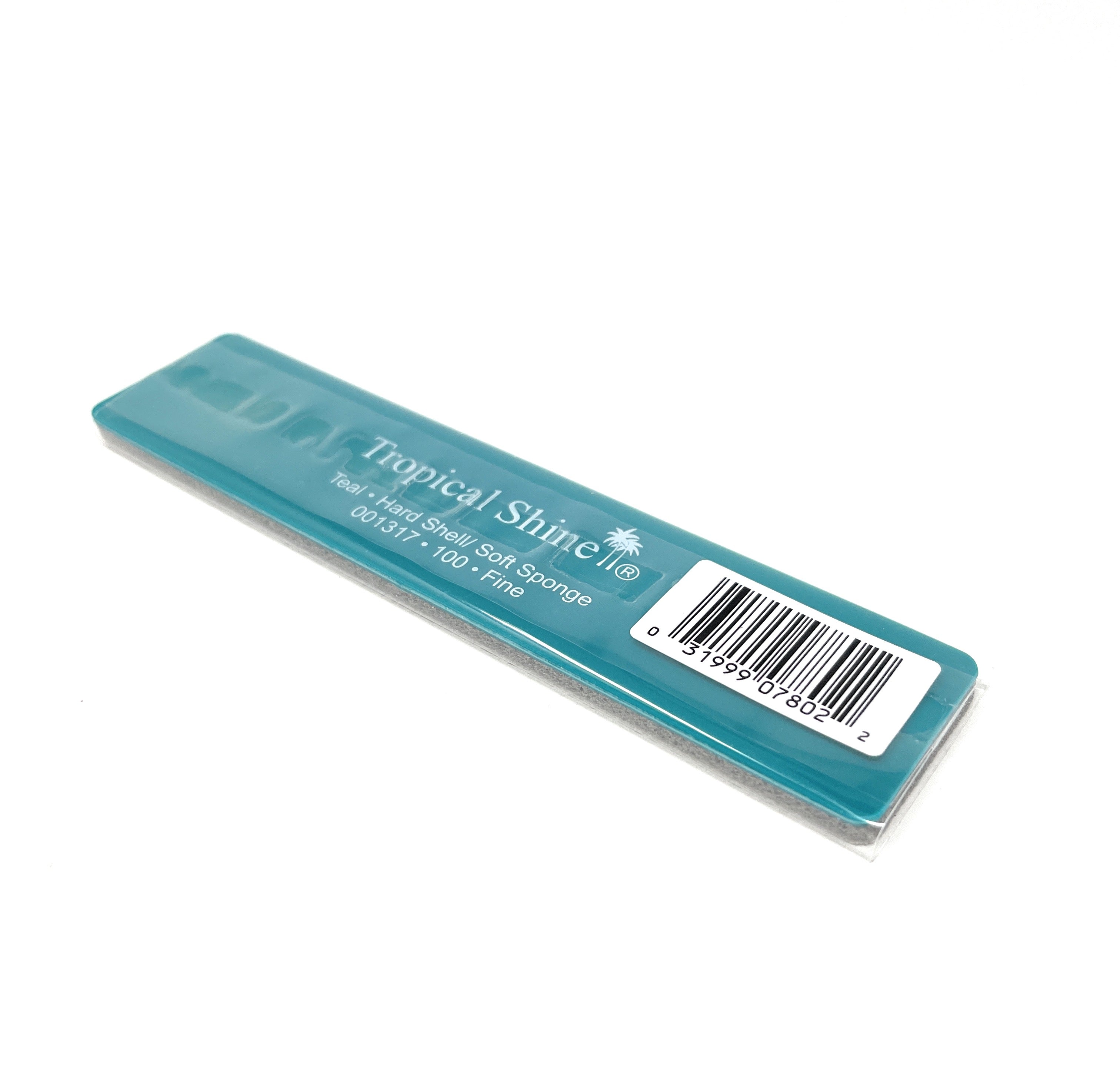 Premium 100 Grit Antibacterial Nail Files - Tropical Shine Teal Color, Hard Shell & Soft Sponge Combo (3-Pack) | Perfect for Manicures, Pedicures & At-Home Nail Care