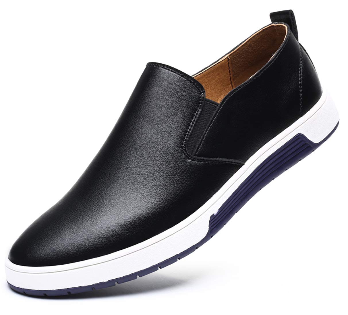 Santimon Men's Slip-On Loafers - British Style Breathable Flat Dress Shoes & Fashion Sneakers for Business Casual & Office Wear