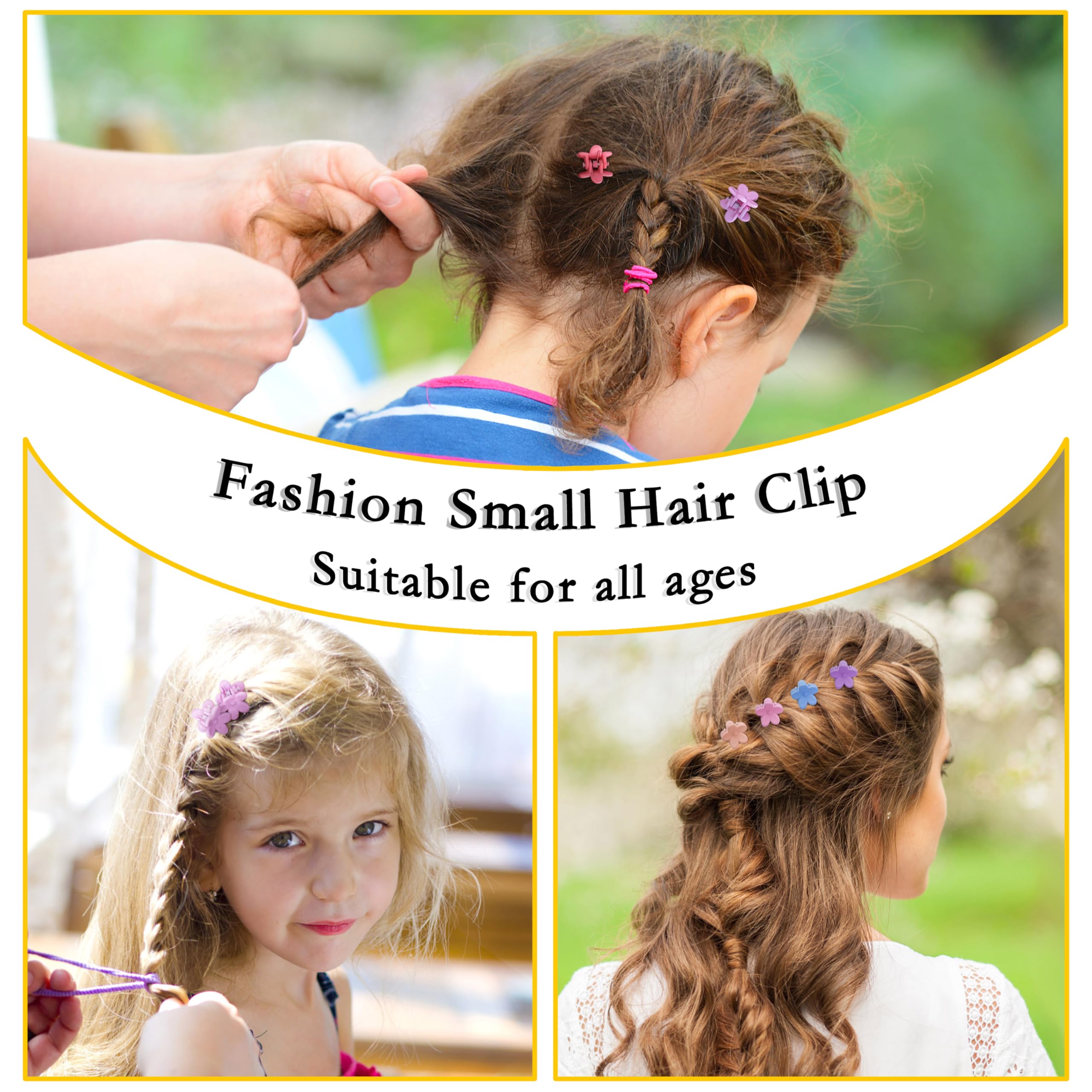 Colorful Mini Hair Claw & Flower Clips for Women Girls - Gift Box