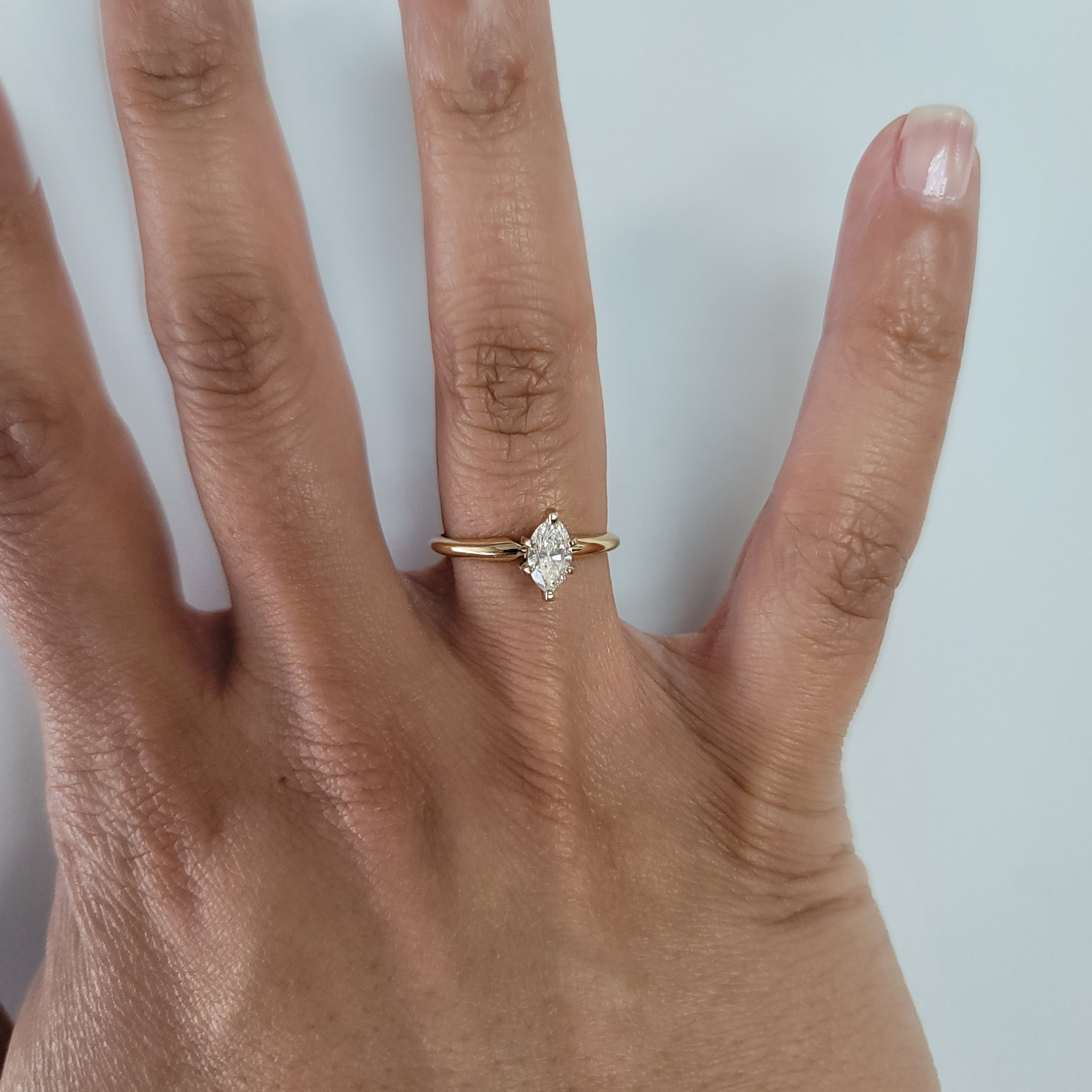 0.5 Carat Marquise Solitaire Diamond Engagement Ring - Perfect for Proposals, Weddings & Anniversaries