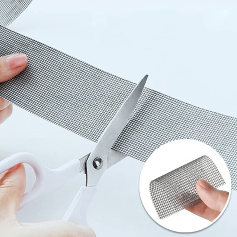 Window Screen Repair Tape - Self-Adhesive Waterproof Fiberglass Mesh Tape 2cm x 2m (Grey) - Fix Holes in Window & Door Screens, Patio Screens, and RV Screens - Durable & Weatherproof Solution