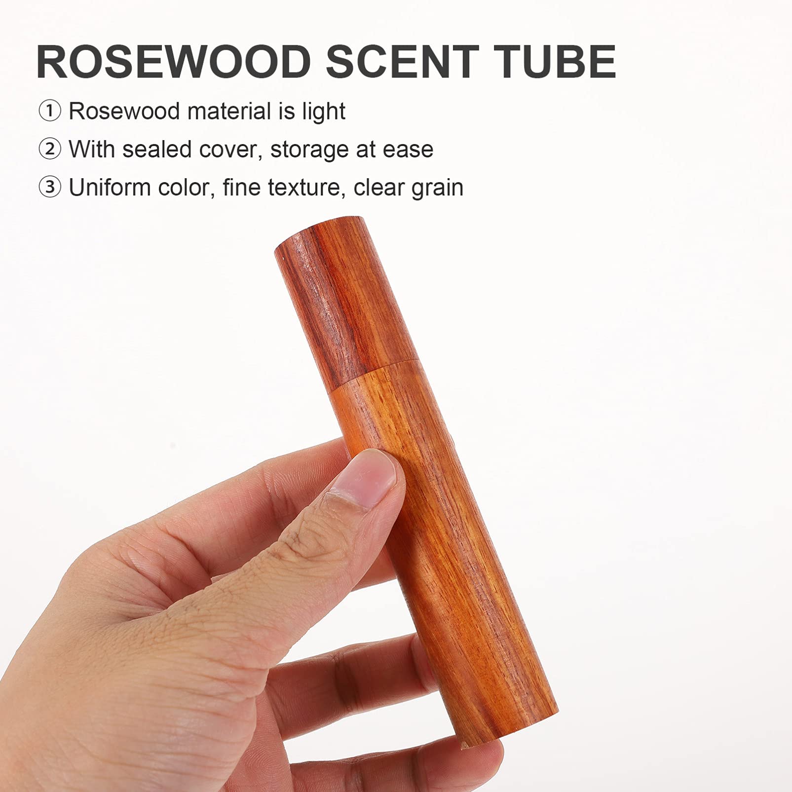HEALLILY 2-Pack Wooden Incense Stick Storage Tubes with Lid - Airtight Aromatic Container for Travel & Home Use - Perfect for Organizing Incense Sticks, Essential Oils, and Herbs in Bedroom, Yoga Studio, or Meditation Space