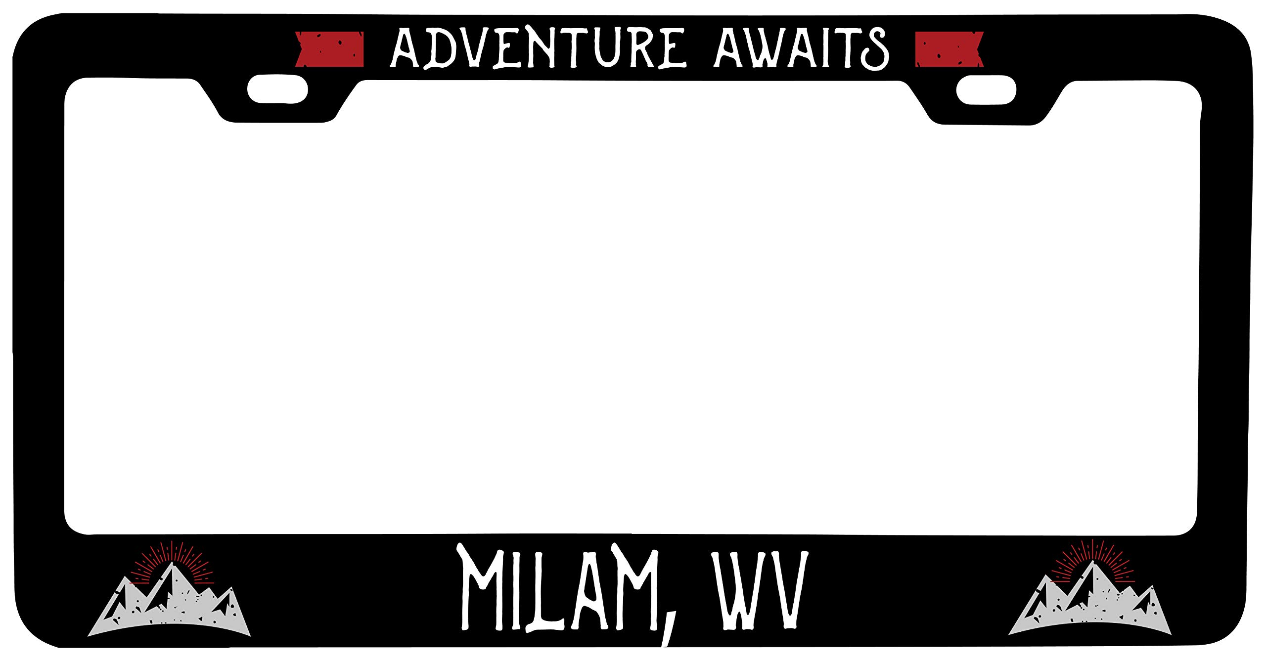 R and R Imports Milam West Virginia Vanity Metal License Plate Frame - Custom Car Accessories for Personalization & Style - Perfect for Cars, Trucks, and Motorcycles