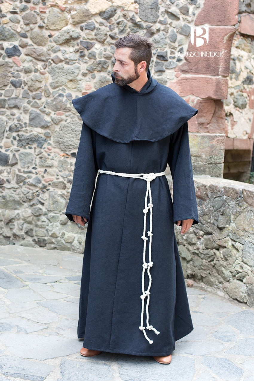 Authentic Monk's Habit Benediktus Black - Traditional Catholic Robe for Religious Ceremonies & Meditation