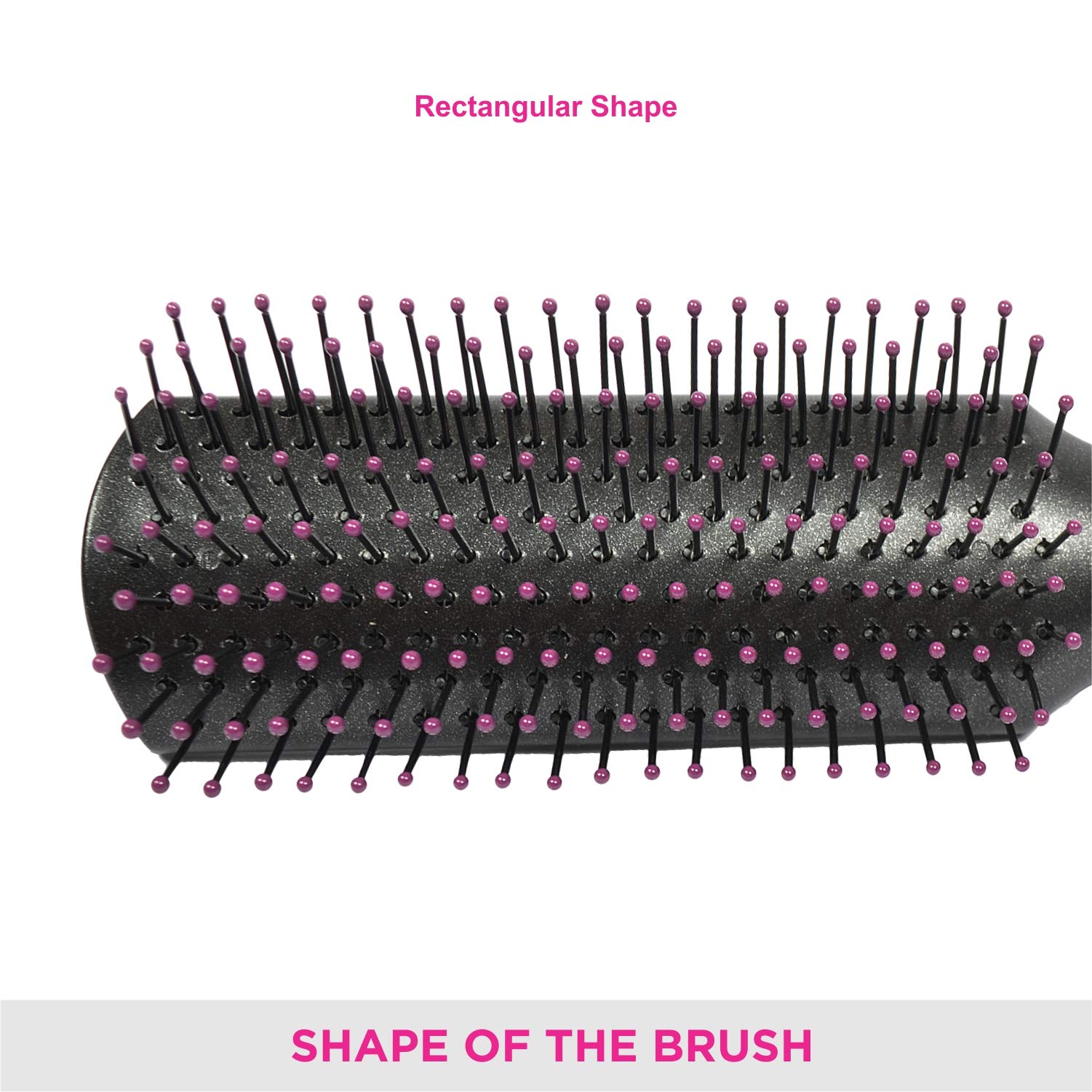 Vega Flat Hair Brush with Cleaning Comb - India's No.1 Hair Brush Brand for Men & Women (E18-FB) - Perfect for Styling, Detangling & Smoothing Hair at Home or Salon
