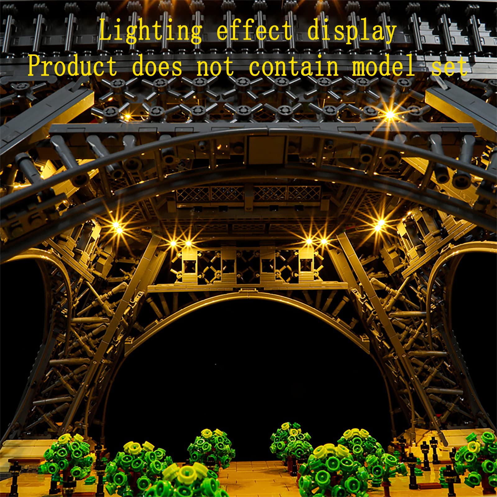 GEAMENT LED Light Kit for Lego Eiffel Tower 10307 - Compatible with Lego Icons Set (Building Blocks Not Included) - Perfect for Home Decoration, Gift Giving, and Model Lighting