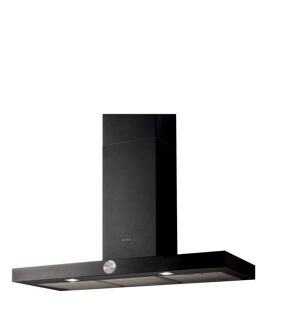 Elica 90cm Black Stripe Wall Mounted Range Hood - Modern Kitchen Ventilation for Smoke & Odor Removal | Perfect for Home & Restaurant Use