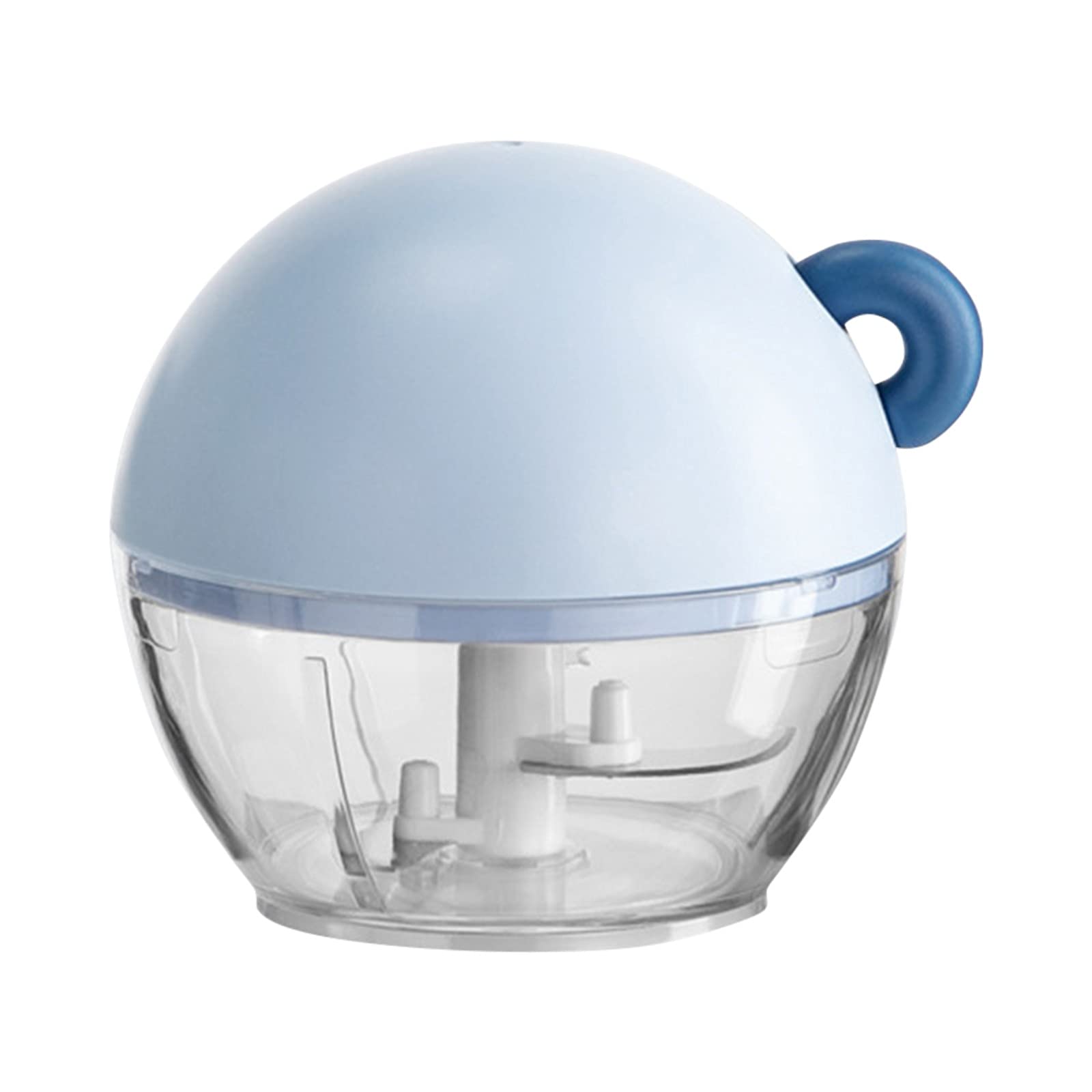 Mini Food Processor & Hand Pull Chopper - Vegetable, Fruit, Onion Mincer Blender Mixer (Blue) | Perfect for Meal Prep, Salad Making & Quick Cooking