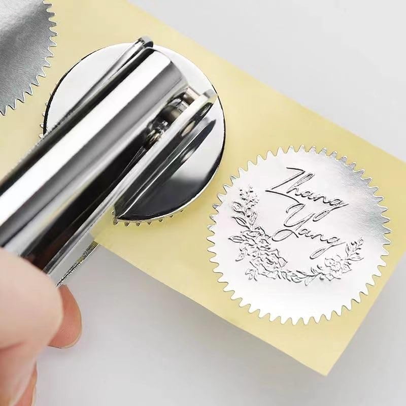 Custom Personalized Book Embosser Stamp - Fantasy Novel, Swords, Lord of The Rings & Harry Potter Inspired - Unique Teacher Gift & New Year Present for Book Lovers - Perfect for Libraries, Book Collections & Special Occasions