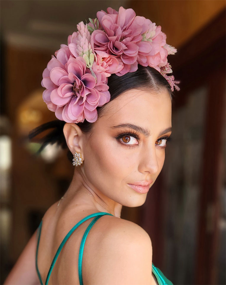 Race Day Crown & Fascinators - Dusty Rose Pink Floral Headband by Pia at Kezani | Perfect for Weddings, Derby Parties & Special Occasions