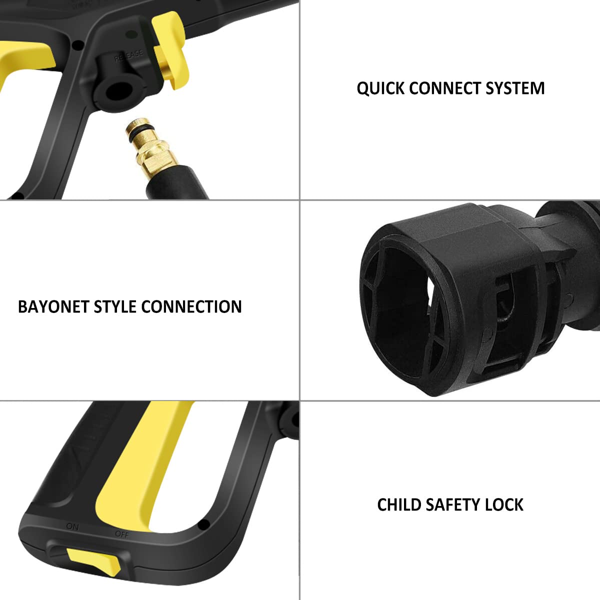 Professional Pressure Washer with Adjustable Nozzle - High Power Car & Wall Cleaning Sprayer for K2 K3 K4 K5 K6 K7 - Perfect for Driveway, Patio, and Vehicle Detailing