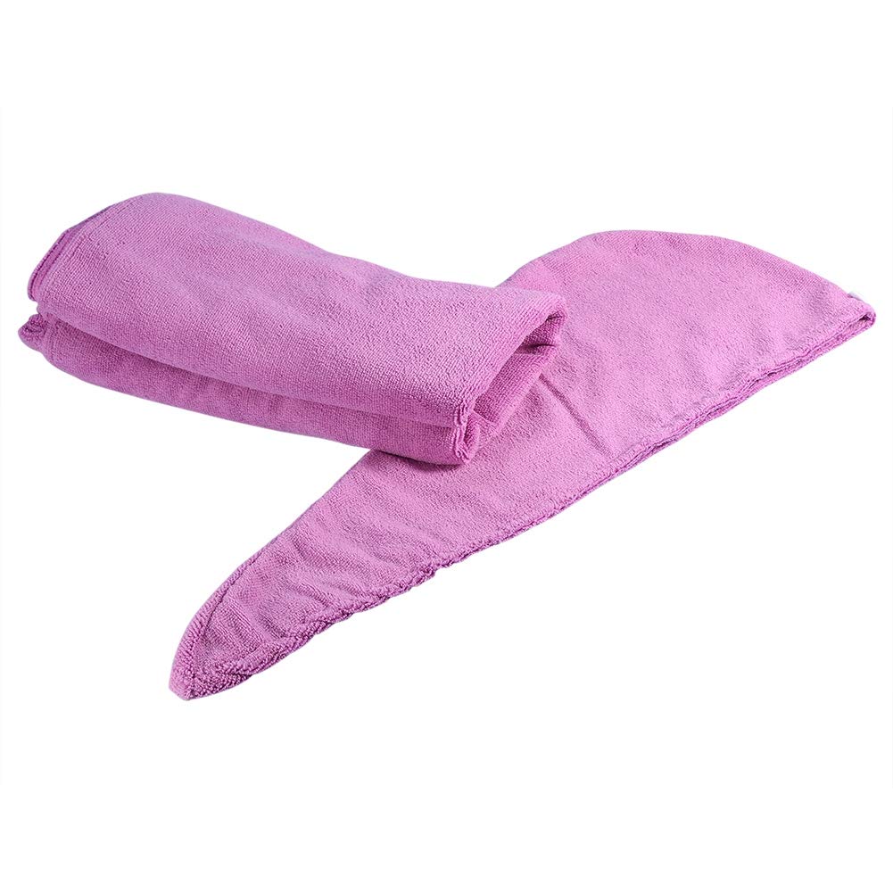 **Horoper Women's Soft Spa Bathrobe Set - Light Purple Adjustable Body Towel Wrap with Fast-Dry Hair Drying Cap | Post-Shower, Spa, Poolside & Relaxation Wear**