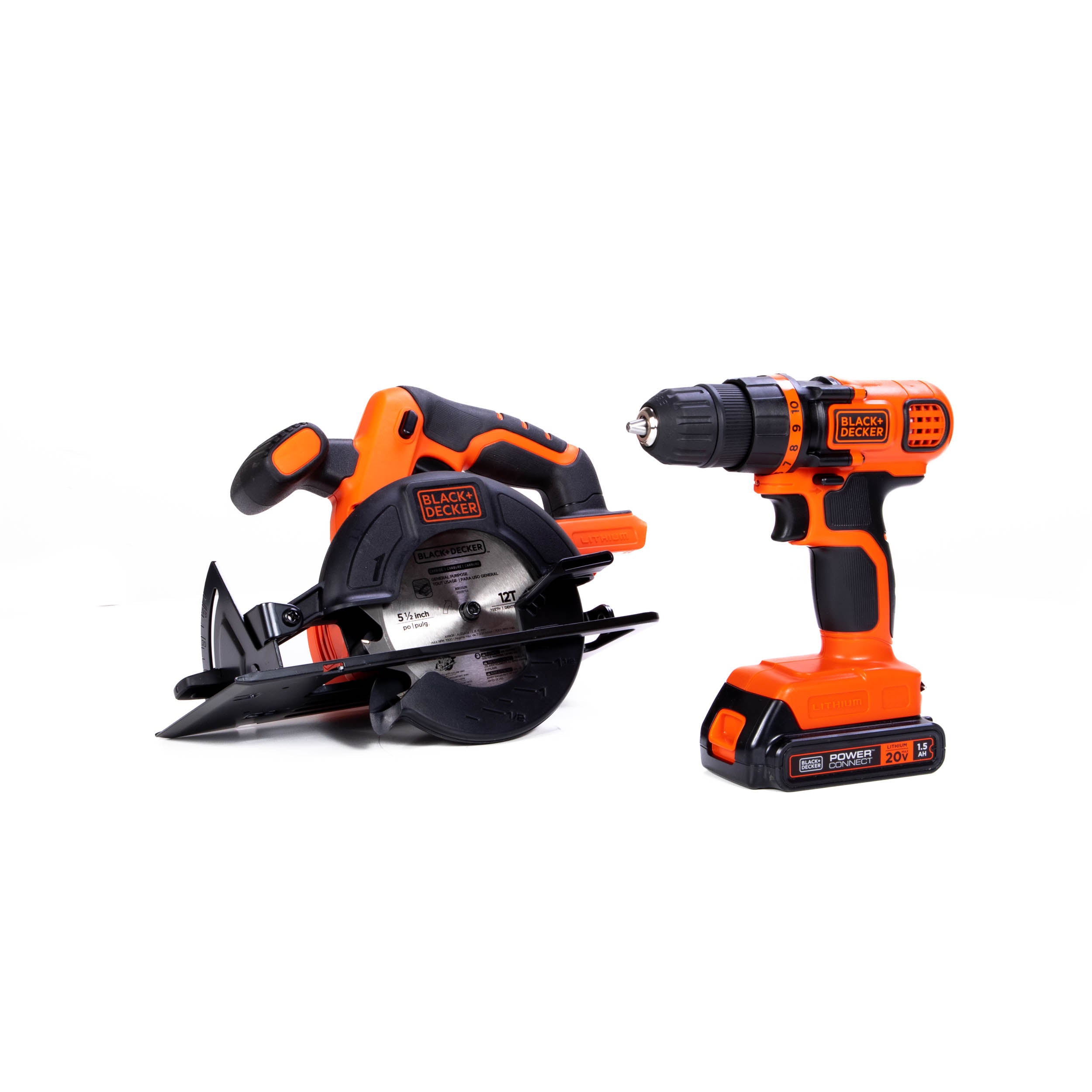 20V MAX* POWERCONNECT™ Cordless Drill/Driver & Circular Saw Combo Kit - Lithium-Ion Battery, Lightweight, for DIY Projects & Home Improvement