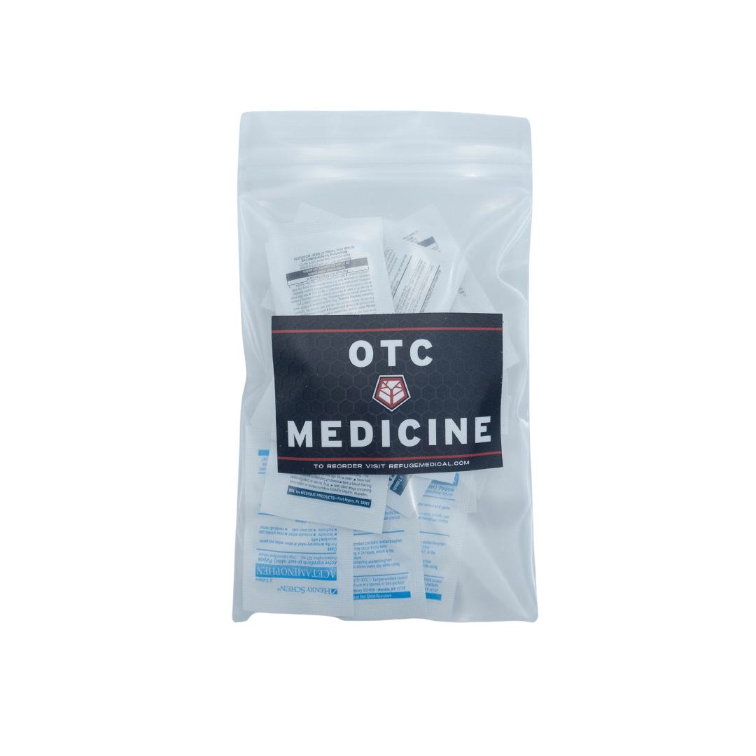 OTC Medicine Pack - Essential First Aid & Travel Health Kit for Home, Office & Emergency Preparedness
