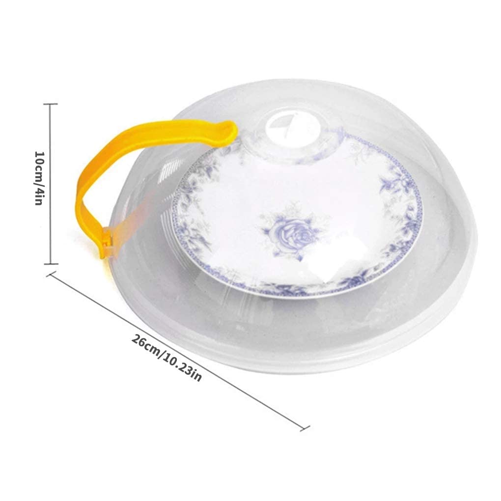 Professional Microwave Splatter Cover with Handle - Heat Resistant Lid for Cooking, Reheating & Defrosting - Perfect for Meal Prep & Leftovers