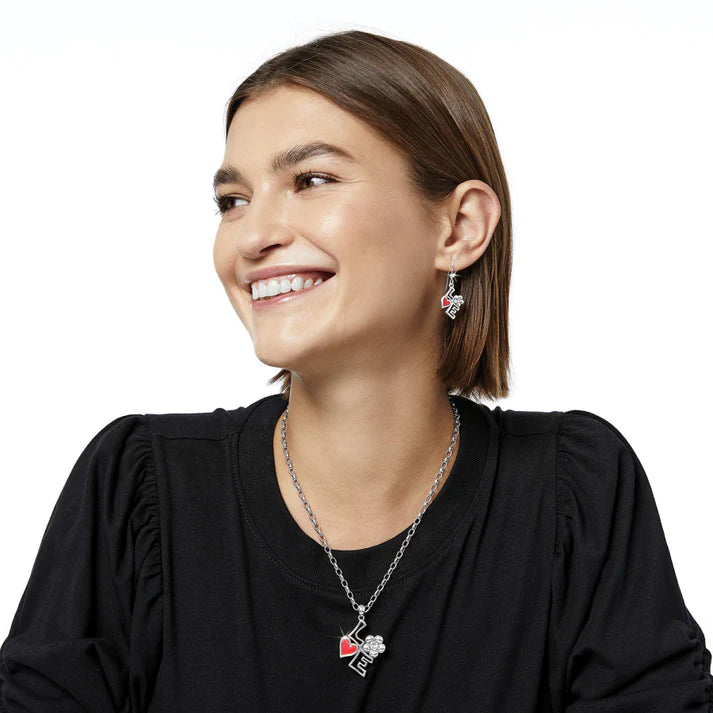 Brighton Mod Love Necklace - Sterling Silver Heart Pendant for Women | Romantic Gift for Her | Perfect for Anniversaries, Valentine's Day & Date Nights