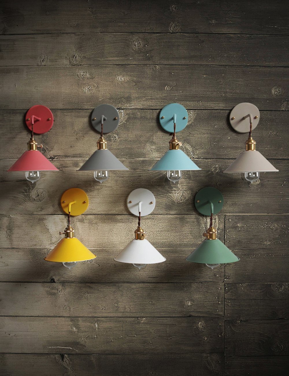 White Macaron Wall Sconce Lamp with On/Off Switch - E26 Edison Bulb Base & Copper Holder - Frosted Paint Finish for Bedroom, Bathroom & Vanity Lighting - Perfect for Bedside, Hallway & Dressing Room Ambience