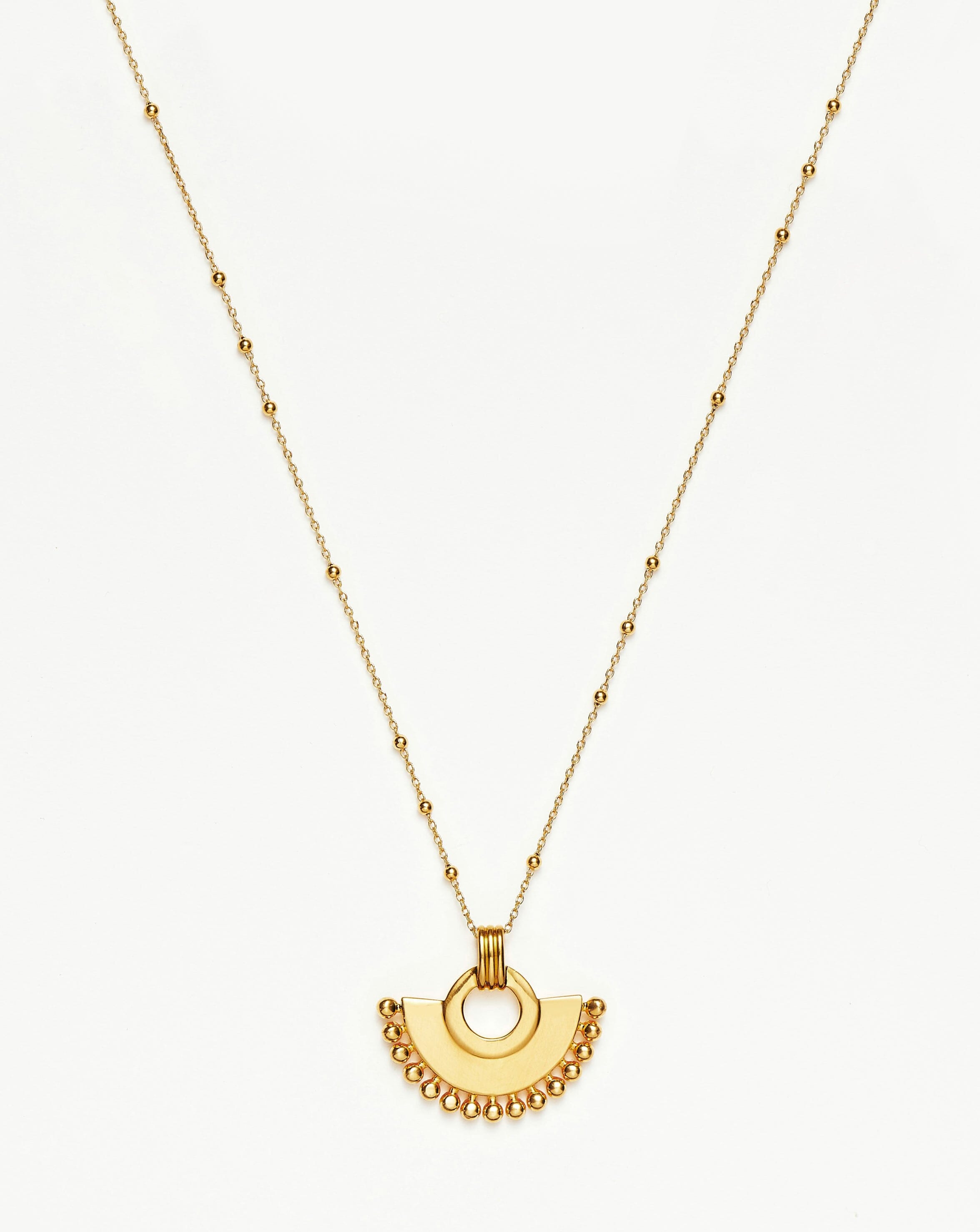 Zenyu Fan Necklace - 18k Gold Plated Elegant Pendant for Women | Perfect Gift for Birthday, Anniversary & Special Occasions