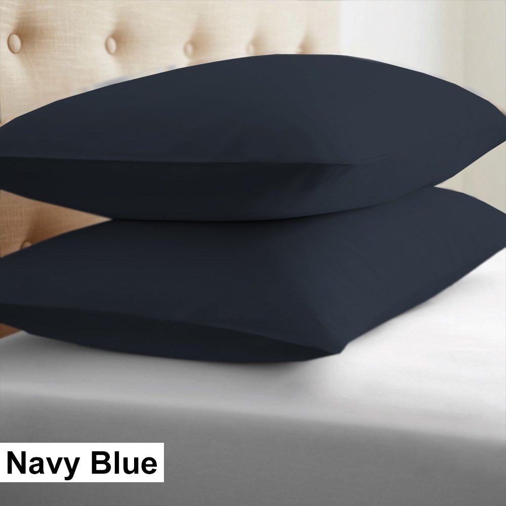 Premium 100% Egyptian Cotton Euro Sham Pillow Covers - 2 Piece Set, 400 Thread Count, Ultra Soft & Breathable - 26