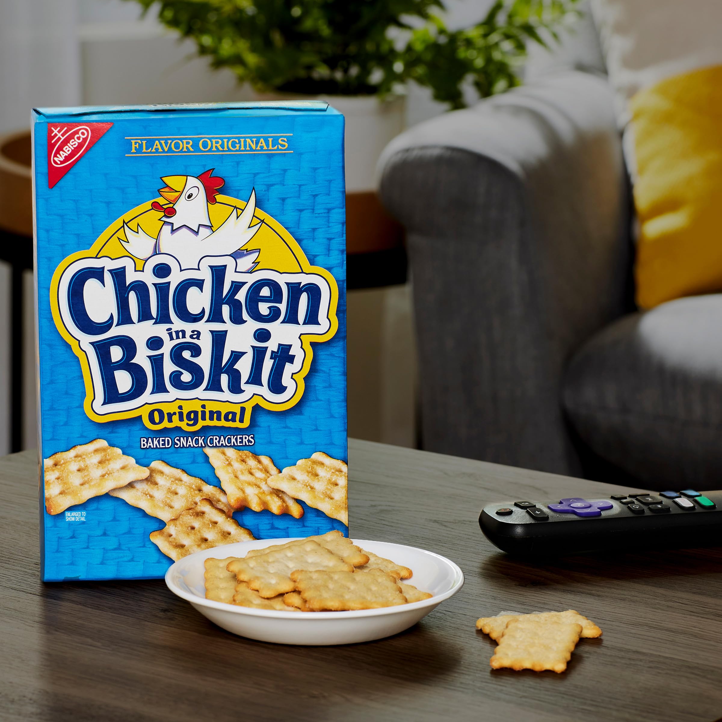 Original Chicken in a Biskit Baked Snack Crackers - 7.5 oz Box, Crunchy & Flavorful Lunch Snacks for Office, School & Road Trips | Perfect with Soups, Dips & Cheese Platters