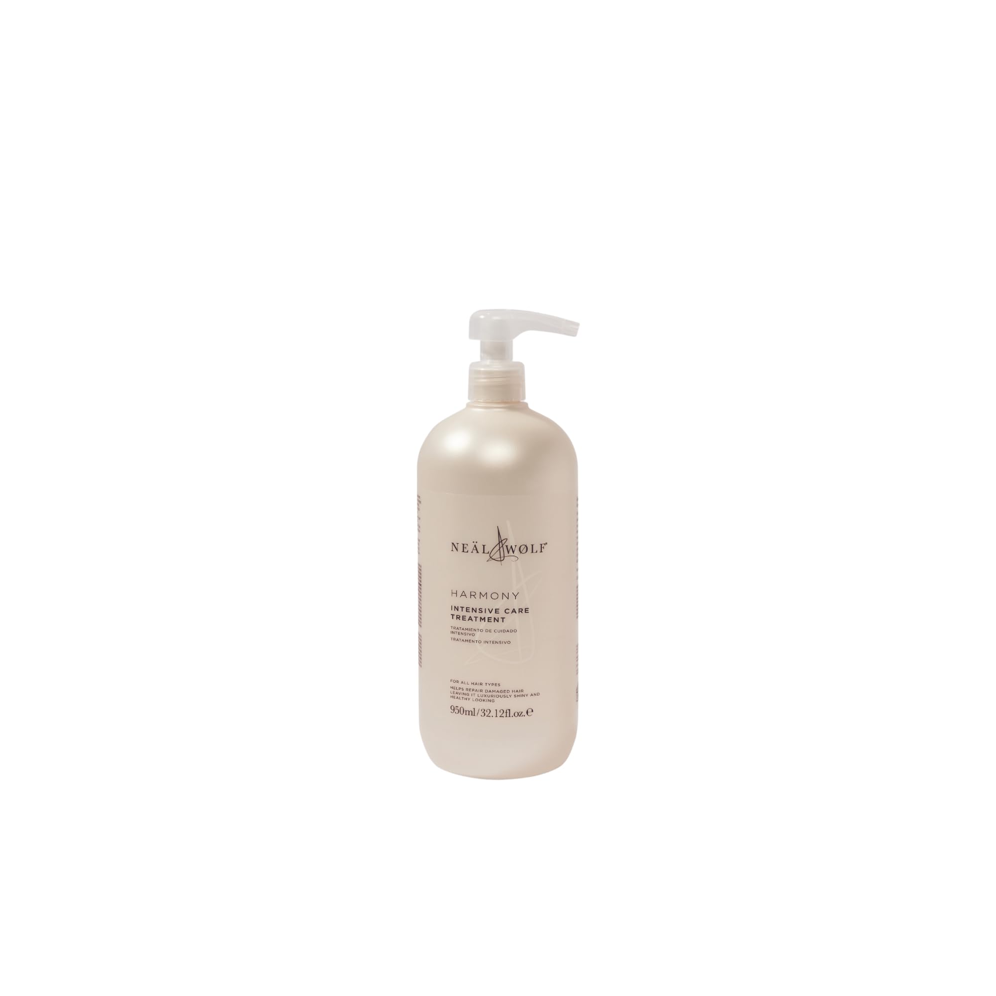 Neal & Wolf Intensive Hair Treatment with Pump - Deep Conditioning Repair for Dry, Damaged Hair | Salon-Quality At-Home Hair Care for Smooth, Shiny Locks