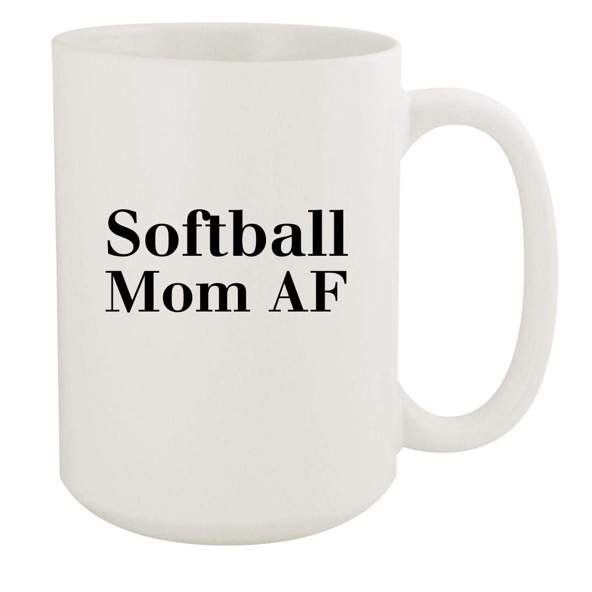 15oz White Ceramic Coffee Mug for Softball Moms - Perfect for Game Day, Team Parties & Sports Mom Gifts
