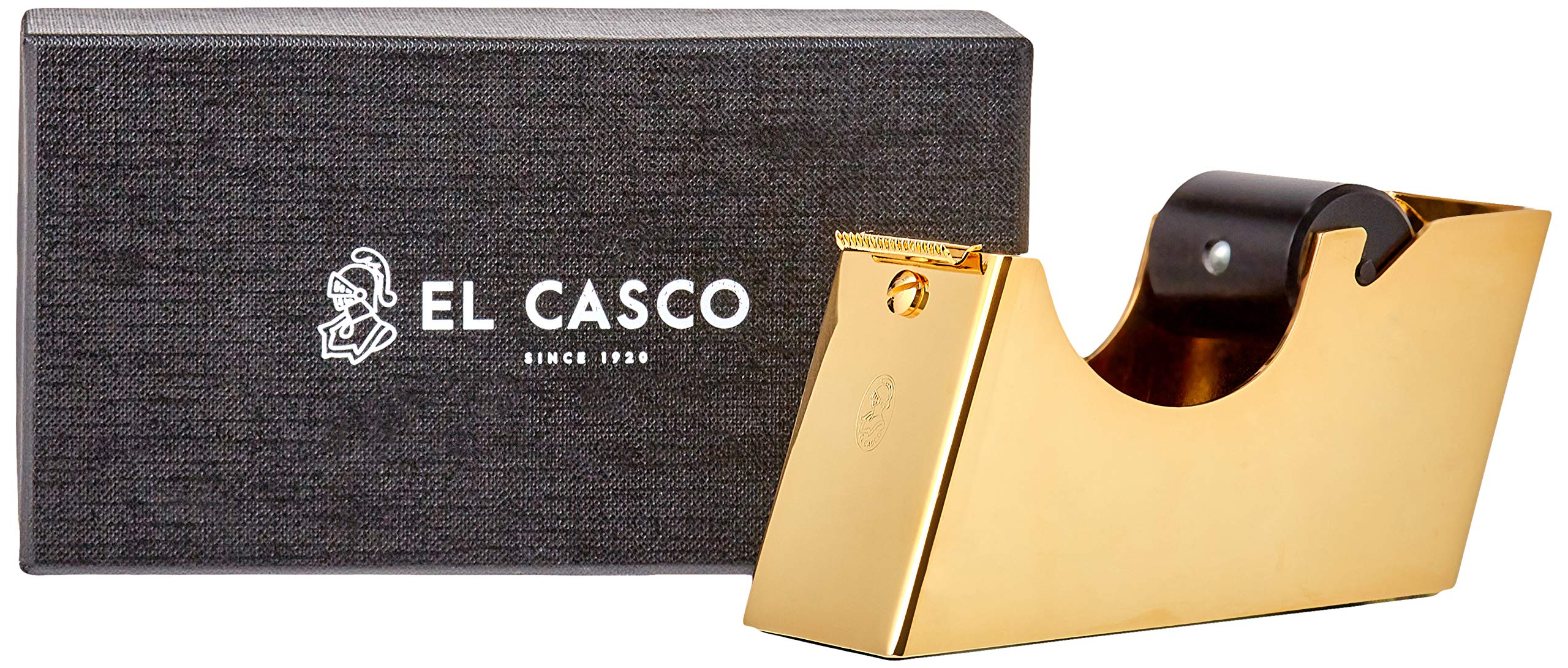 Premium M800 Tape Dispenser with 23K Gold Trim - Heavy Duty Desktop Tape Holder for Office, Packaging & Crafting - Black & Gold Office Supplies for Professionals