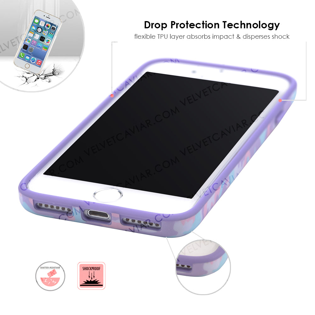 Cotton Candy Camo iPhone Case - Trendy Protective Cover for iPhone 12/13/14/15 - Soft Matte Finish, Slim Fit - Perfect for Everyday Use, Travel & Outdoor Activities