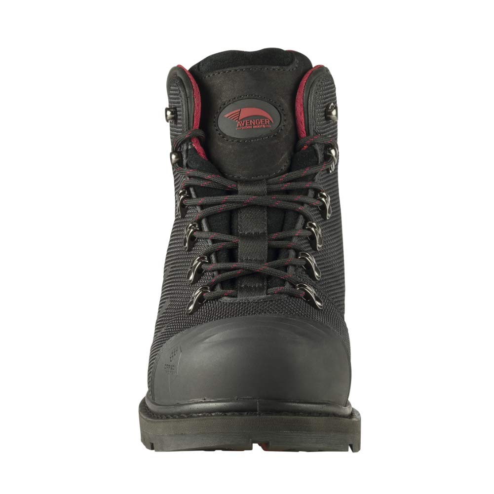 Avenger Men's Carbon Nanofiber Work Boots - Size 6 with Steel Toe & Hammer Protection - Durable Safety Shoes for Construction, Warehouse & Outdoor Work