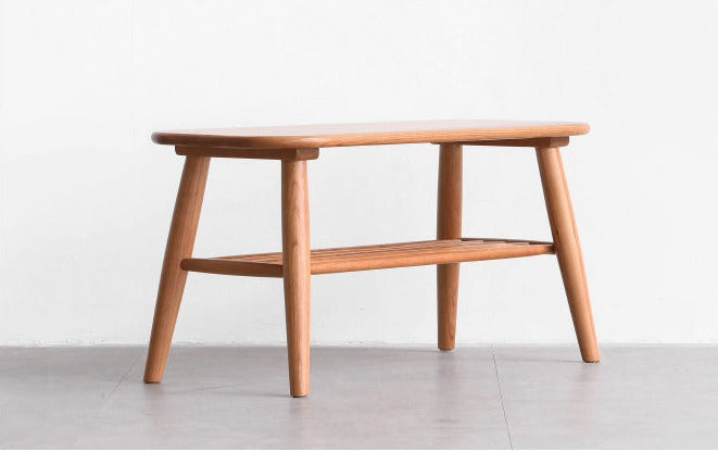 Solid Oak Wood Shoe Bench - Sturdy Entryway Storage with Seat | Perfect for Hallway, Mudroom & Bedroom Organization