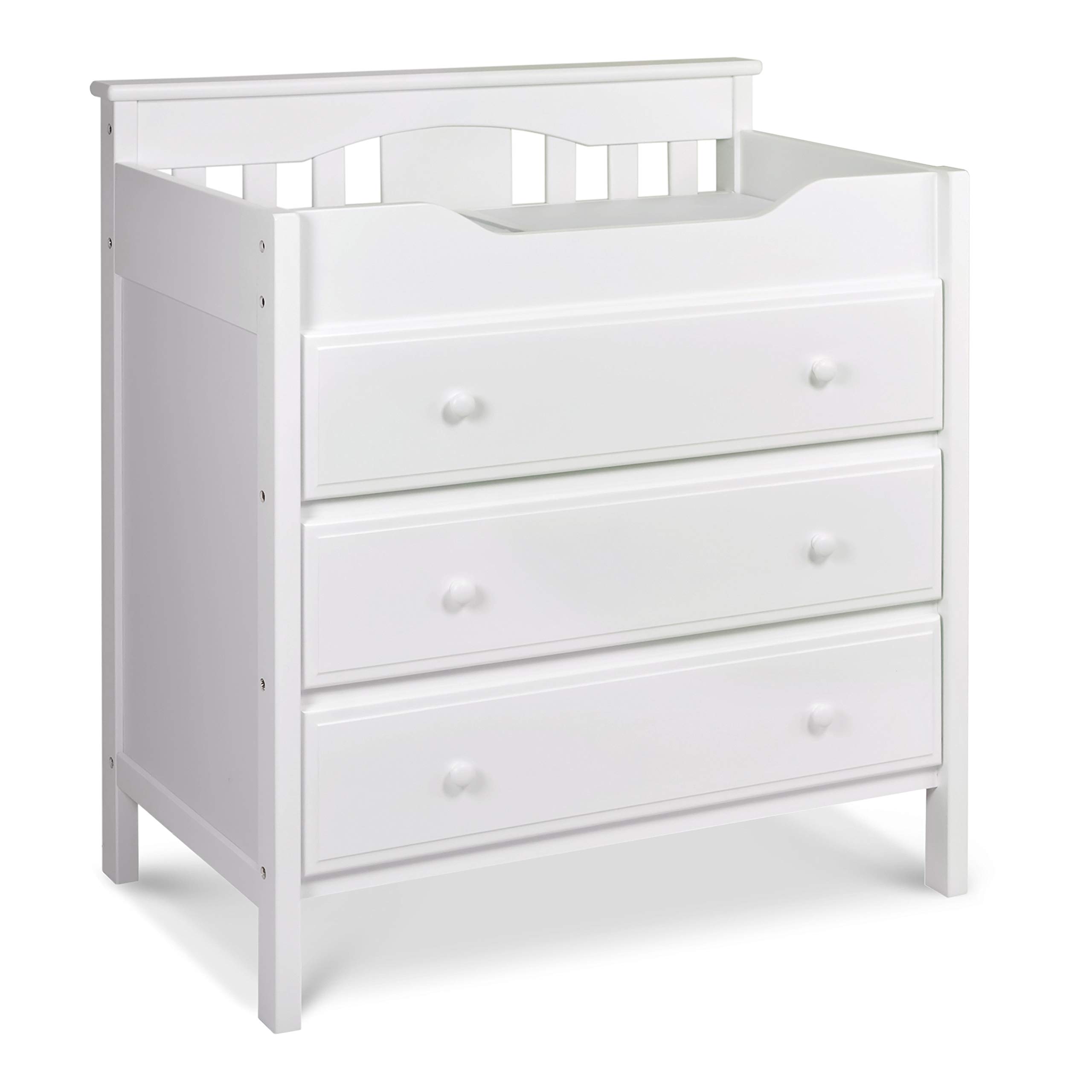DaVinci Jayden 3-Drawer Baby Changing Dresser in White - Greenguard Gold Certified for Nursery, Bedroom & Kids Room Organization