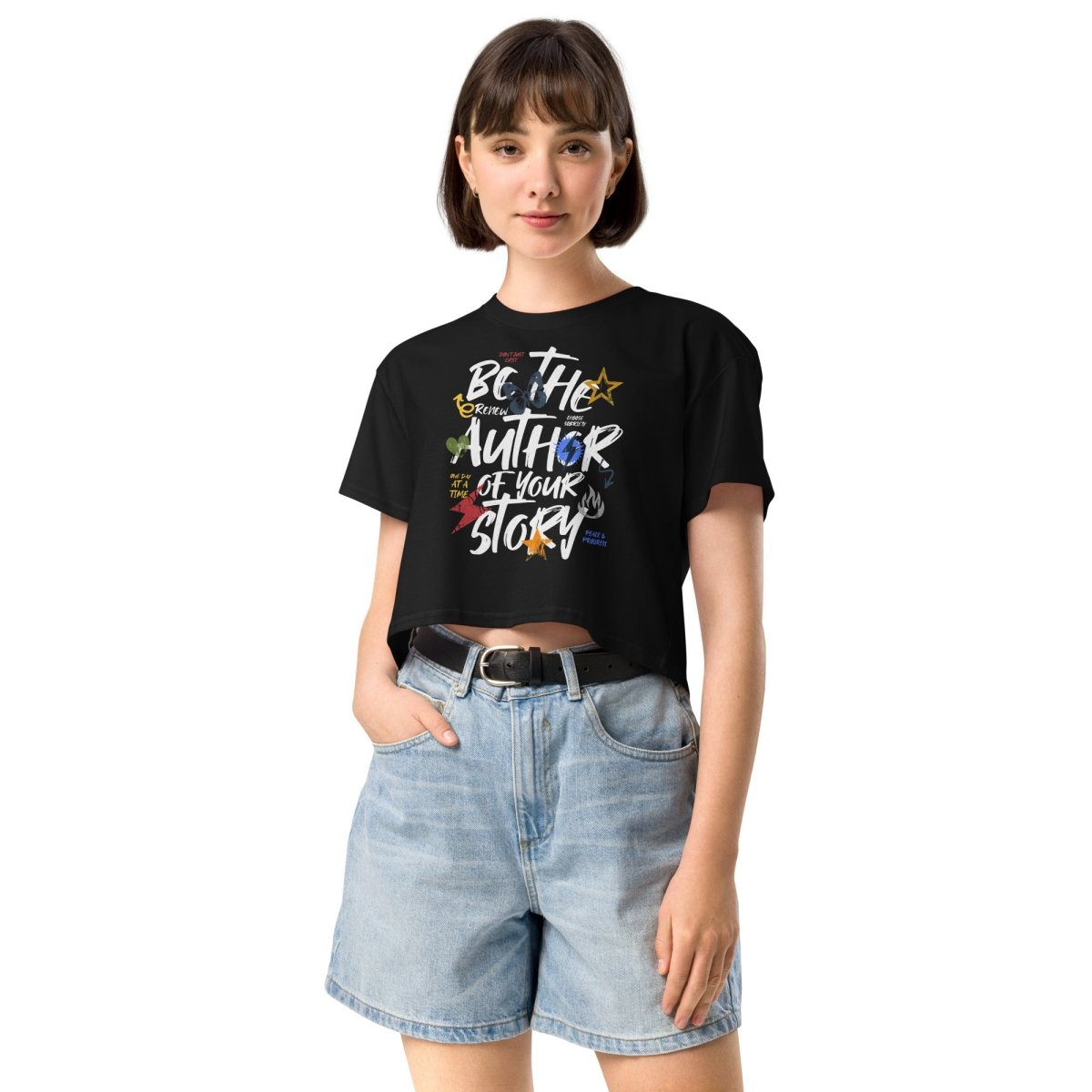 Empowering Sobriety Women's Crop Top - Motivational Workout & Recovery Apparel for Yoga, Gym & Daily Wear