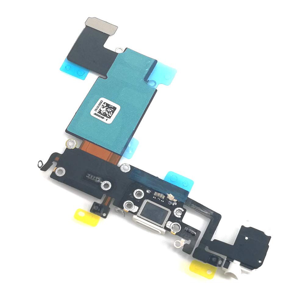 Original Headphone Jack & Charging Port Flex Cable Replacement for iPhone 6S Plus (5.5 Inch) - White | DIY Repair Part for Audio & Charging Issues | Perfect for Home, Office & Travel Use