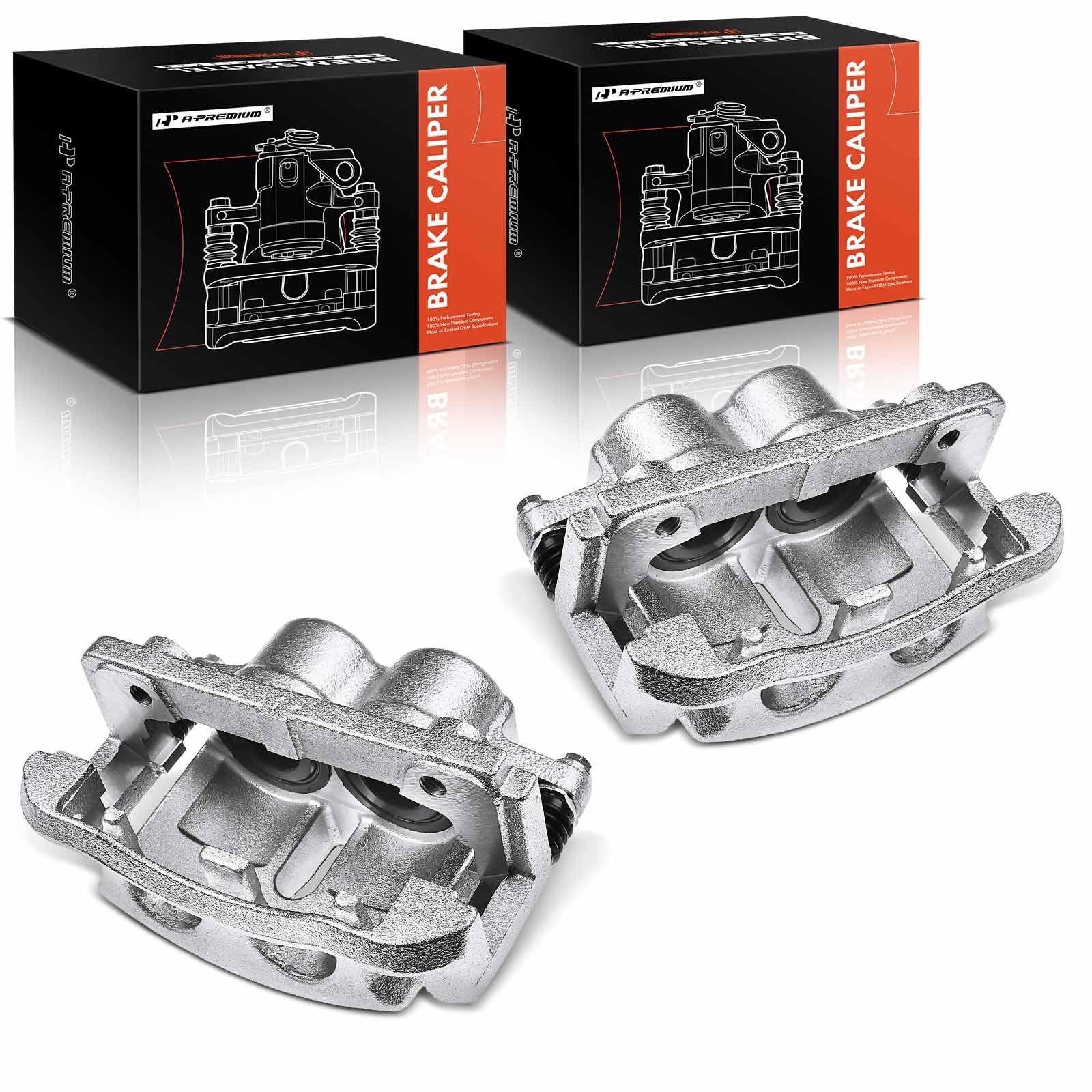 Premium Disc Brake Caliper Assembly with Bracket - Compatible with Ford F-150 2004 (Front Driver & Passenger Side) - 2-Piece Set - Perfect for Smooth Braking & Vehicle Safety Maintenance