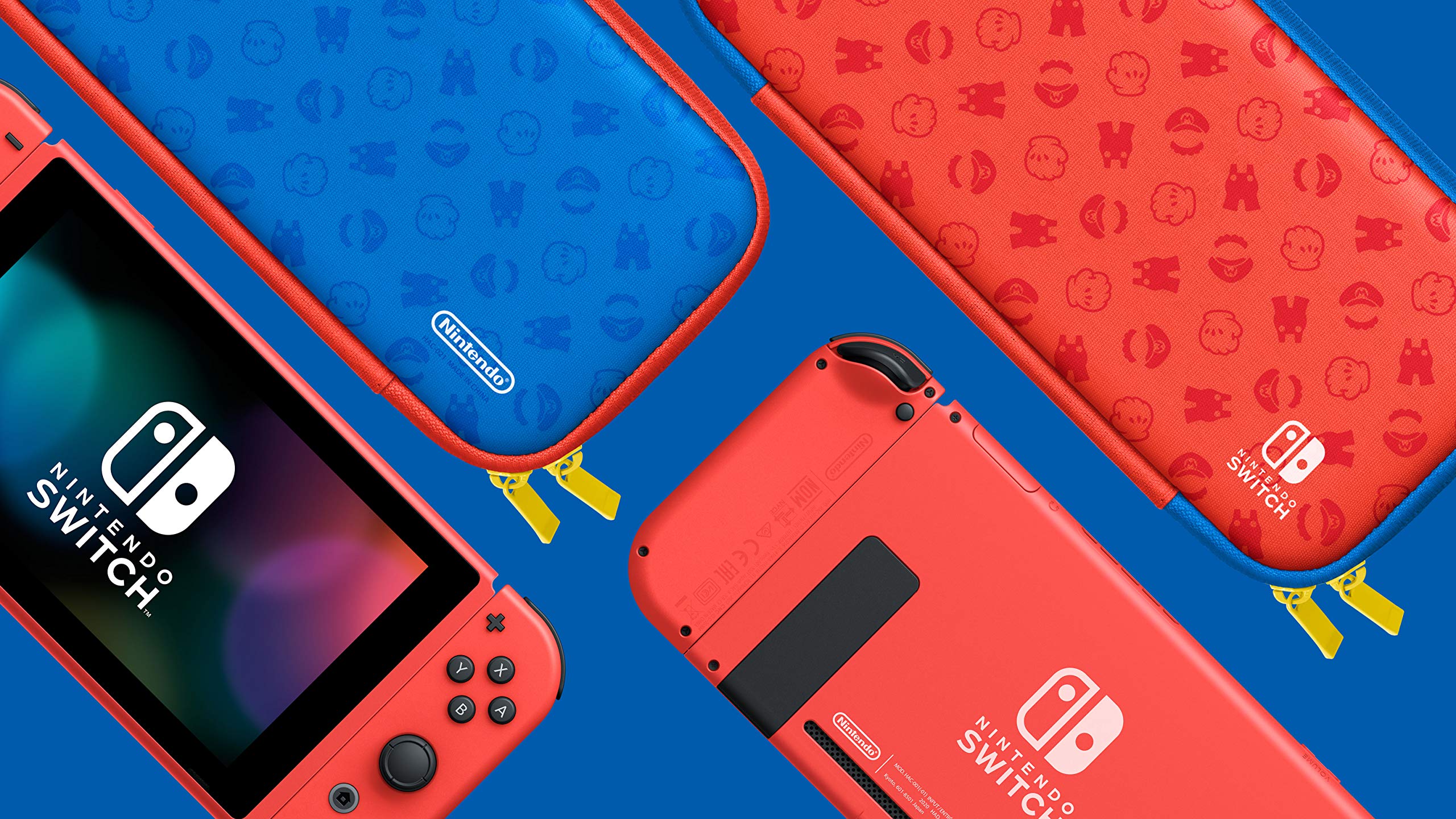 Nintendo Switch Mario Red & Blue Edition Console - Portable Gaming System with Joy-Con Controllers | Perfect for Travel, Family Game Nights & Multiplayer Fun