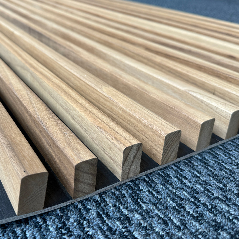Premium WOODFLEX Flexible Outdoor Hardwood Batten Pool Fence Cladding - Oak & Black (2400mm x 600mm) | Durable Weatherproof Pool Safety Barrier for Backyard, Garden & Commercial Use
