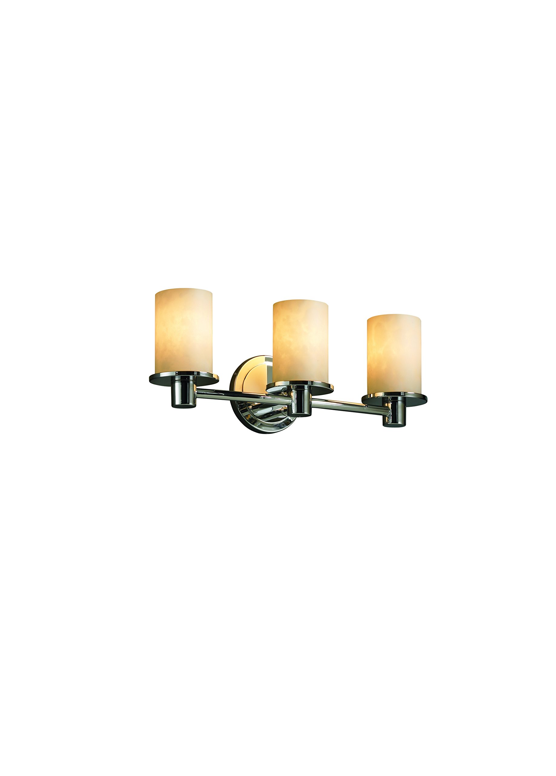 Justice Design Group Clouds 3-Light Bathroom Vanity Light Bar - Polished Chrome Finish with Artistic Clouds Resin Shade for Modern Bathroom & Powder Room Decor