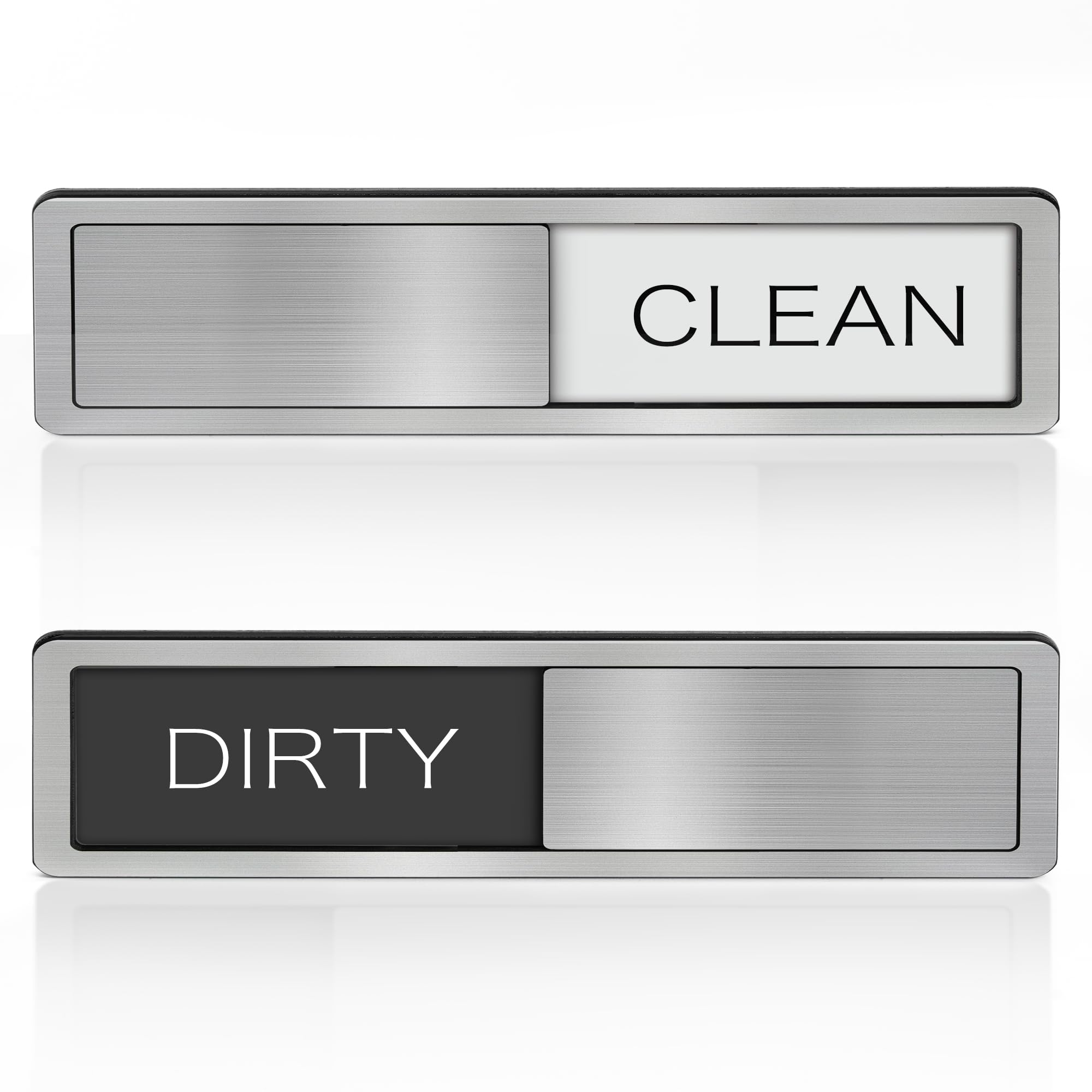 Stainless Steel Dishwasher Clean Dirty Indicator Magnet Sign - Easy to Use Kitchen Gadget for Dishwasher Status - Perfect for Home, Office, and Restaurant Use