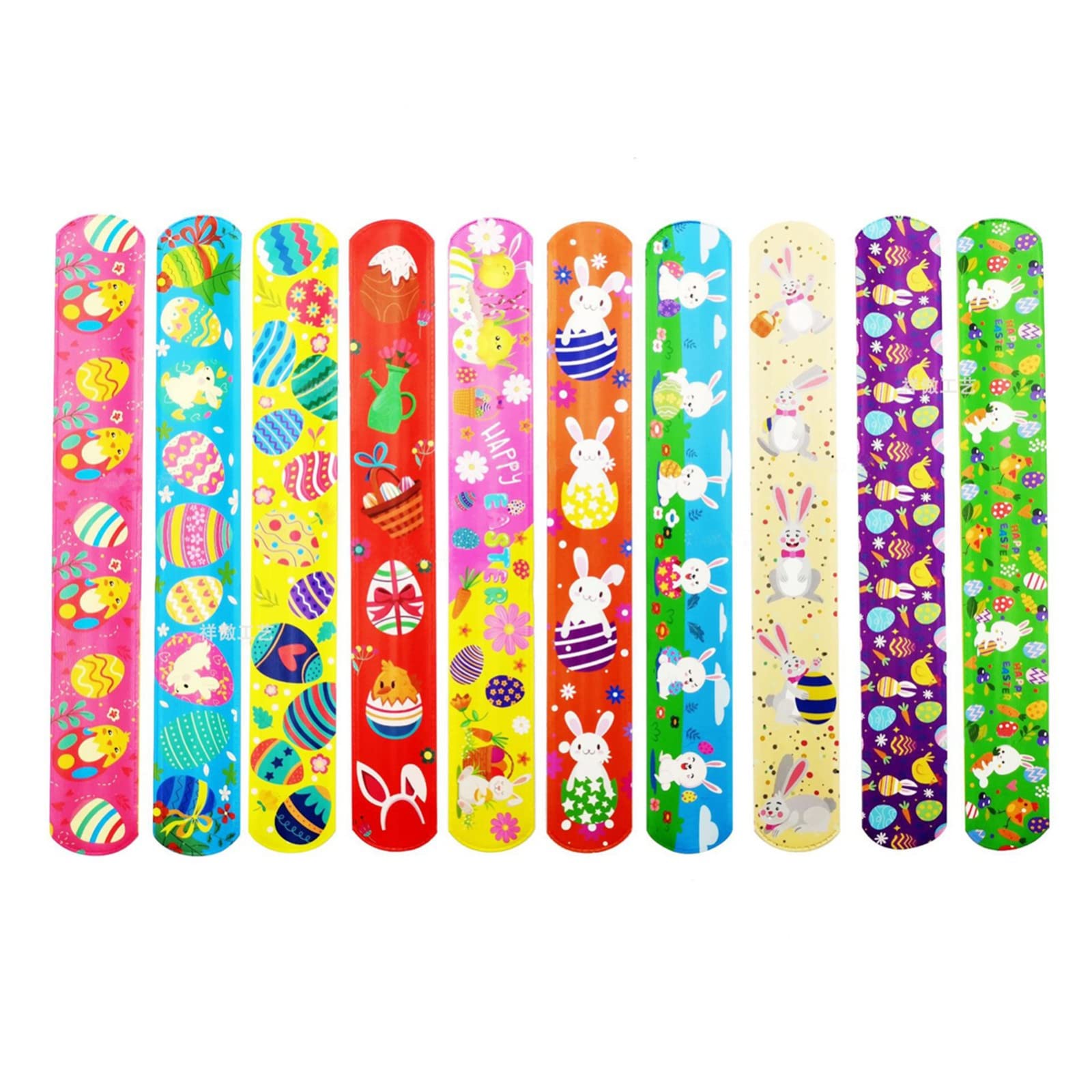 Educational Slap Bracelets for Kids - 10-Pack Learning Toys for Toddlers Ages 1-3 - Easter Party Favors & Sensory Development Tools - Perfect for Classroom Rewards, Birthday Gifts & Early Childhood Education