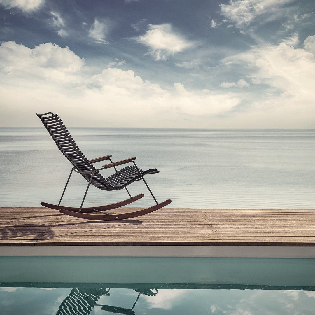 Best Outdoor Rocking Chair for Patio, Garden & Backyard - Durable All-Weather Wicker Furniture with Cushions - Perfect for Relaxing, Reading & Enjoying Nature