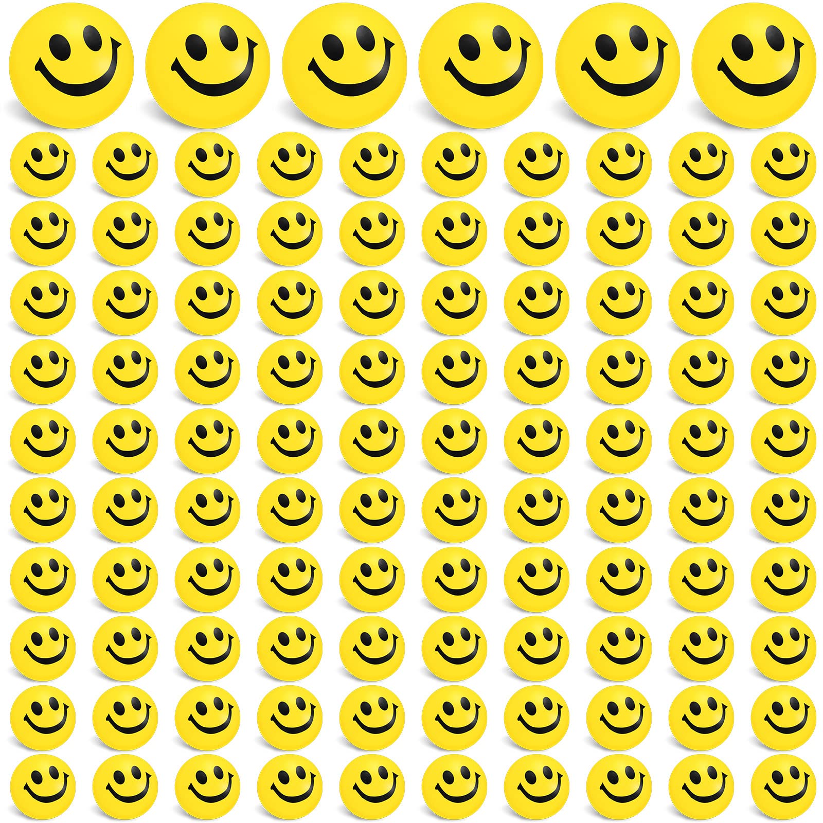 160-Piece Smile Face Stress Balls Bulk Pack - Soft Foam Sensory Toys for Kids & Adults - Relieve Stress, Anxiety, Autism - Colorful Happy Face Squeeze Balls for Office, Classroom, Therapy & Home Use