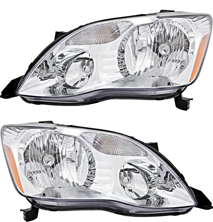 Toyota Avalon Headlights Replacement Set - Halogen Lamps for Driver & Passenger Side (2005-2007 Models) - Perfect for Night Driving and Foggy Conditions