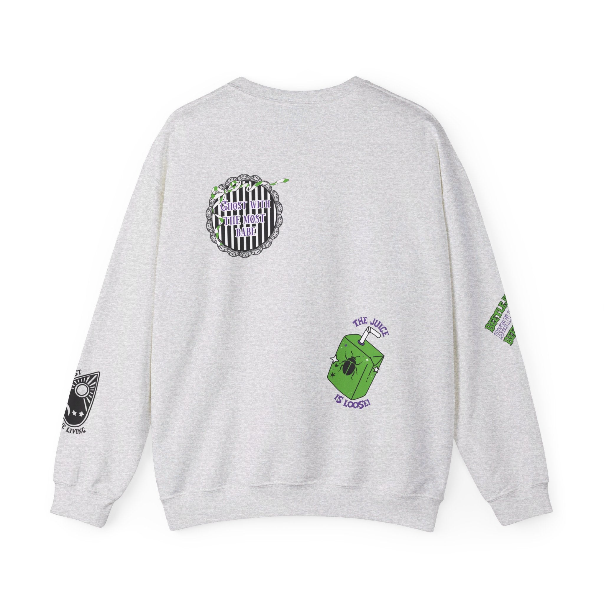 Beetlejuice Movie Inspired Graphic Crewneck Sweatshirt - Casual Halloween & Cosplay Outfit for Men and Women
