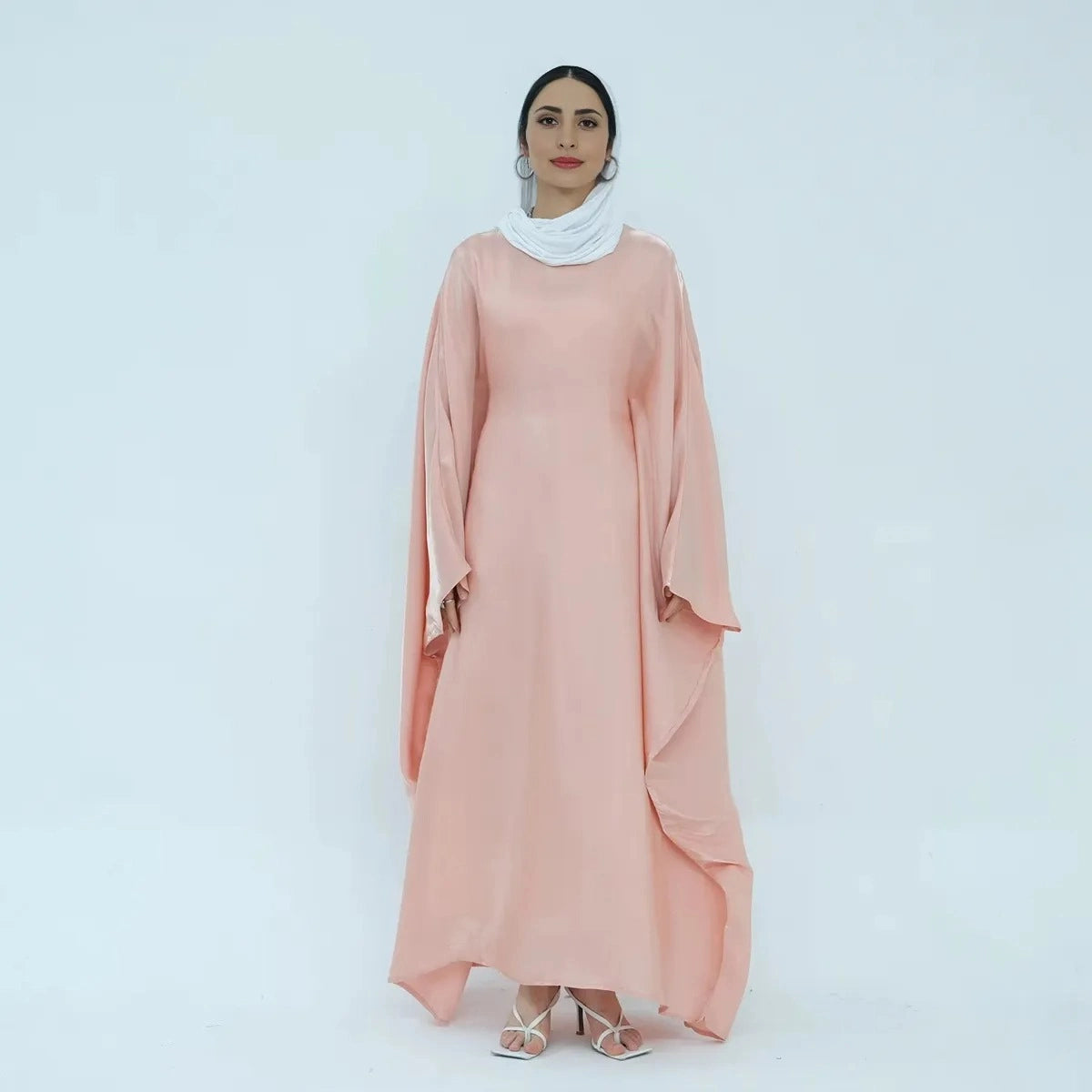 20 Color Options Sparkling Women Abaya Dress - Elegant Muslim Prayer Dress for Special Occasions & Daily Wear