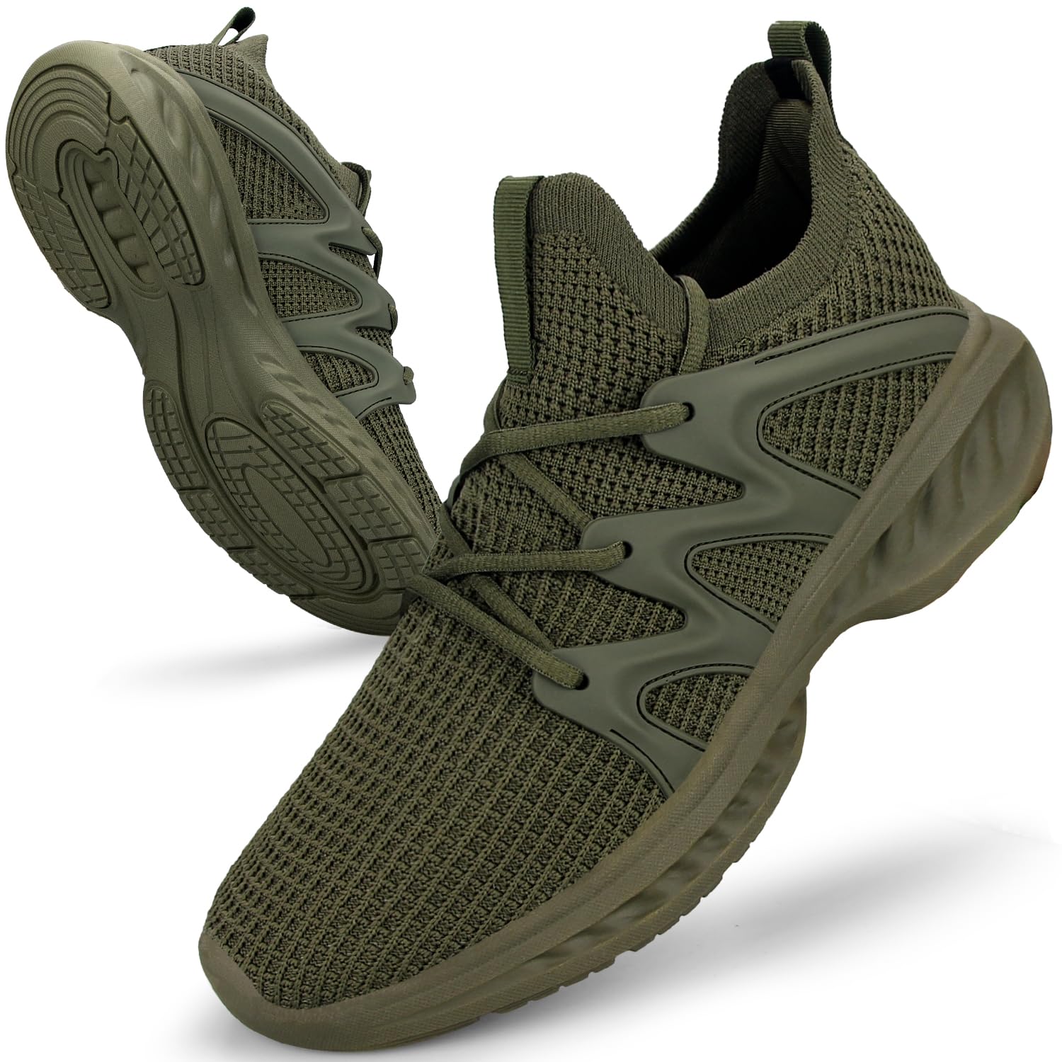 **Men's Lightweight Breathable Slip-On Walking Shoes - Non-Slip Running Sneakers for Gym, Tennis & Casual Wear - Comfortable Athletic Shoes for Everyday Use**