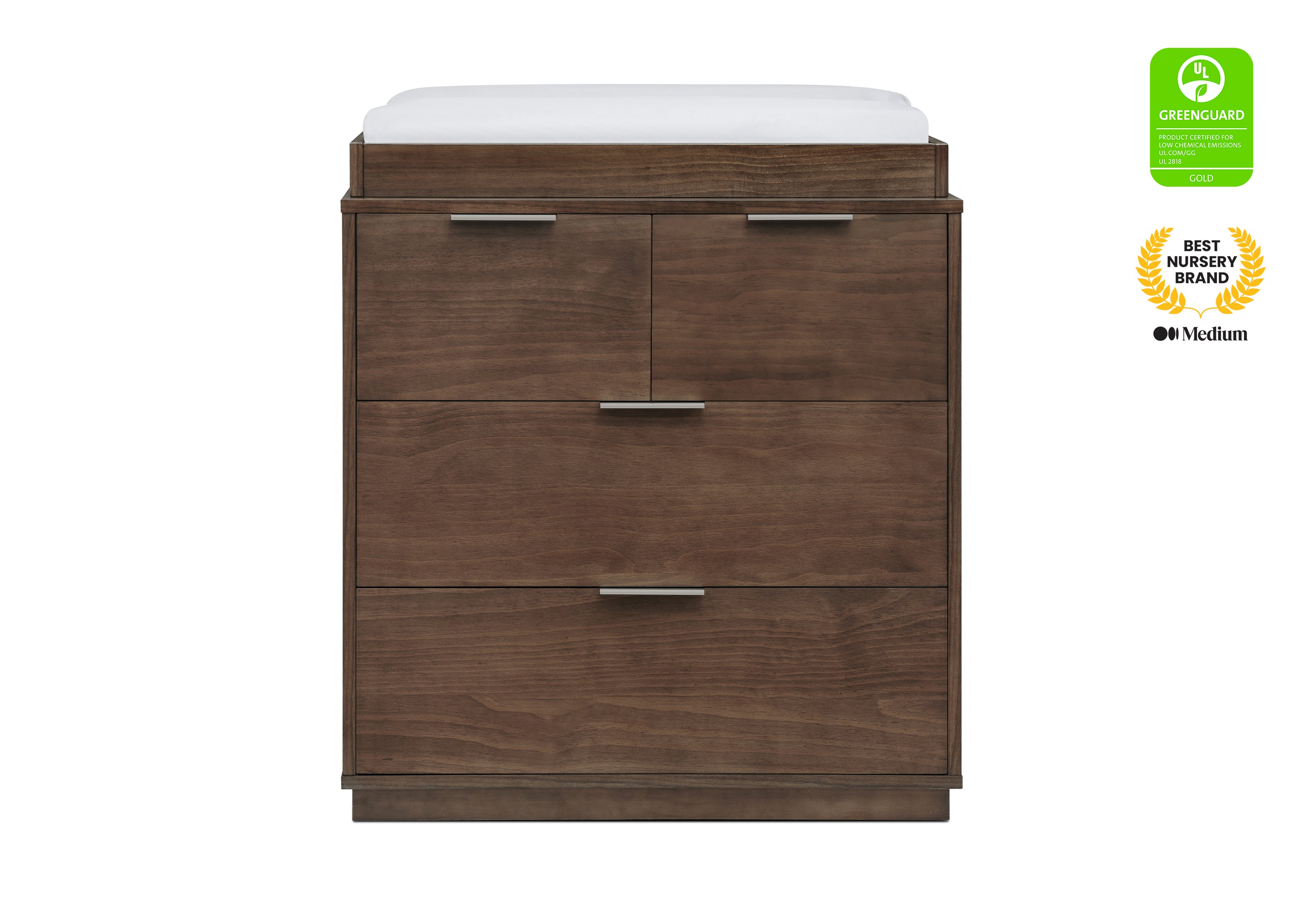 Forever 4-Drawer Dresser with Changing Top & Interlocking Drawers - Perfect Nursery Storage & Baby Changing Station for Modern Parents