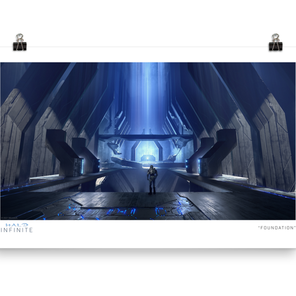 Halo Infinite 'Foundation' Concept Art Premium Print - High Quality Gaming Poster for Home & Office Decor - Perfect Gift for Halo Fans & Collectors