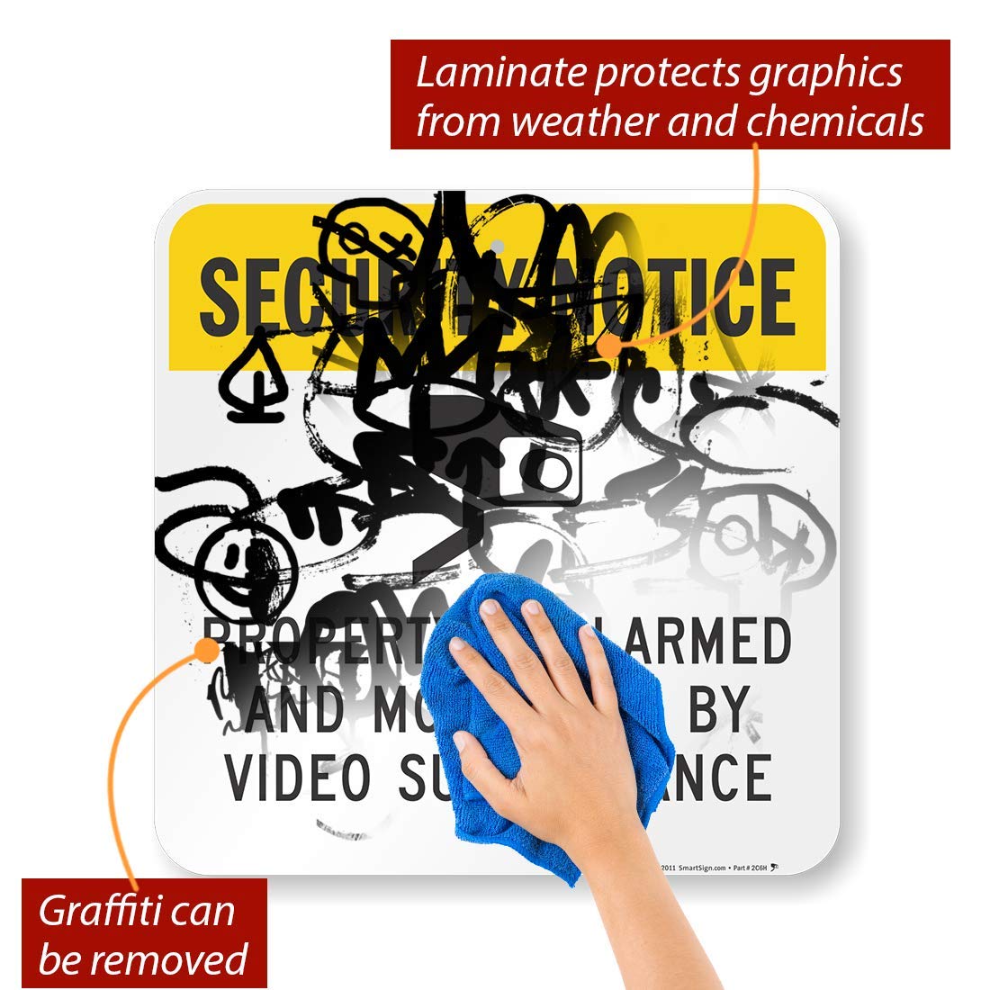 SmartSign 'Property Is Alarmed And Monitored by Video Surveillance' Sign - 18