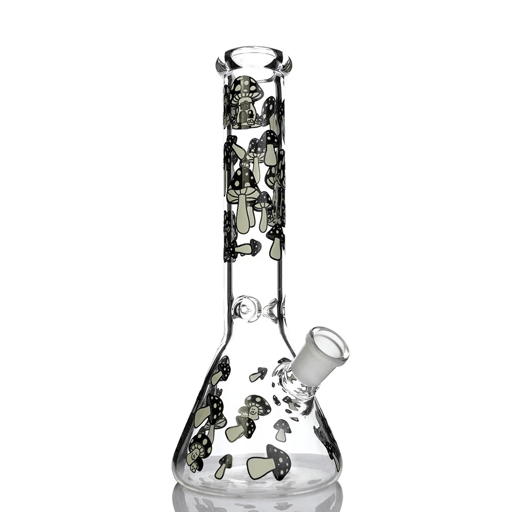 Glow in the Dark Mushroom Beaker Bong - 12